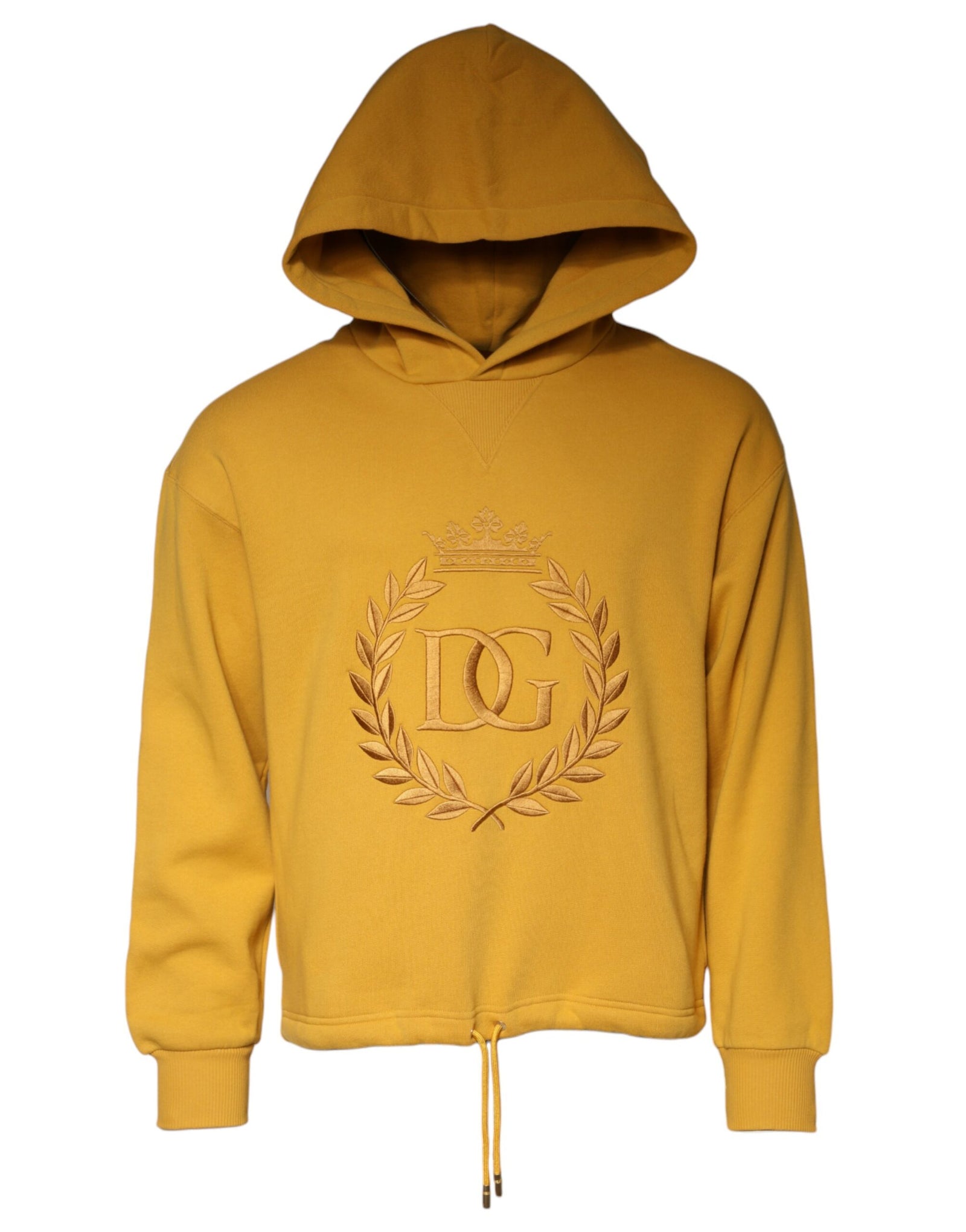 Dolce &amp; Gabbana Mustard DG Hooded Men Sweatshirt Sweater