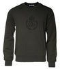 Dolce &amp; Gabbana Army Green Crown Cotton Sweatshirt Sweater