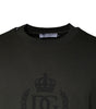 Dolce &amp; Gabbana Army Green Crown Cotton Sweatshirt Sweater