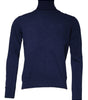 Dolce &amp; Gabbana Blue Wool Knit Turtleneck Pullover Sweater