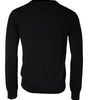 Dolce &amp; Gabbana Black Wool Knit Crew Neck Pullover Sweater
