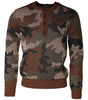 Dolce &amp; Gabbana Multicolor Camouflage Men Pullover Sweater
