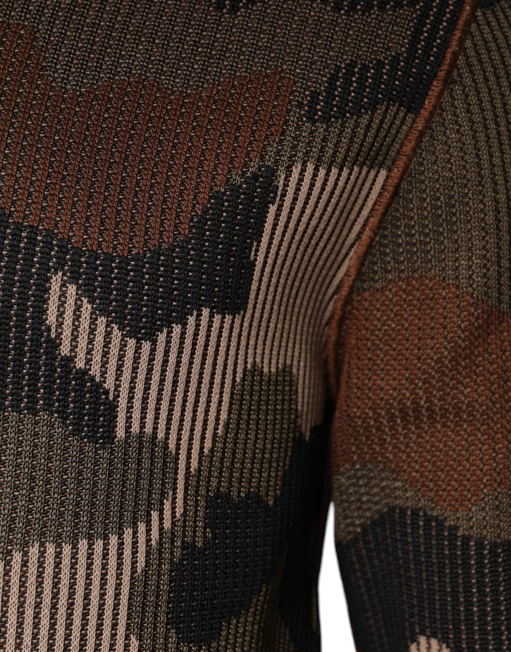 Dolce &amp; Gabbana Multicolor Camouflage Men Pullover Sweater