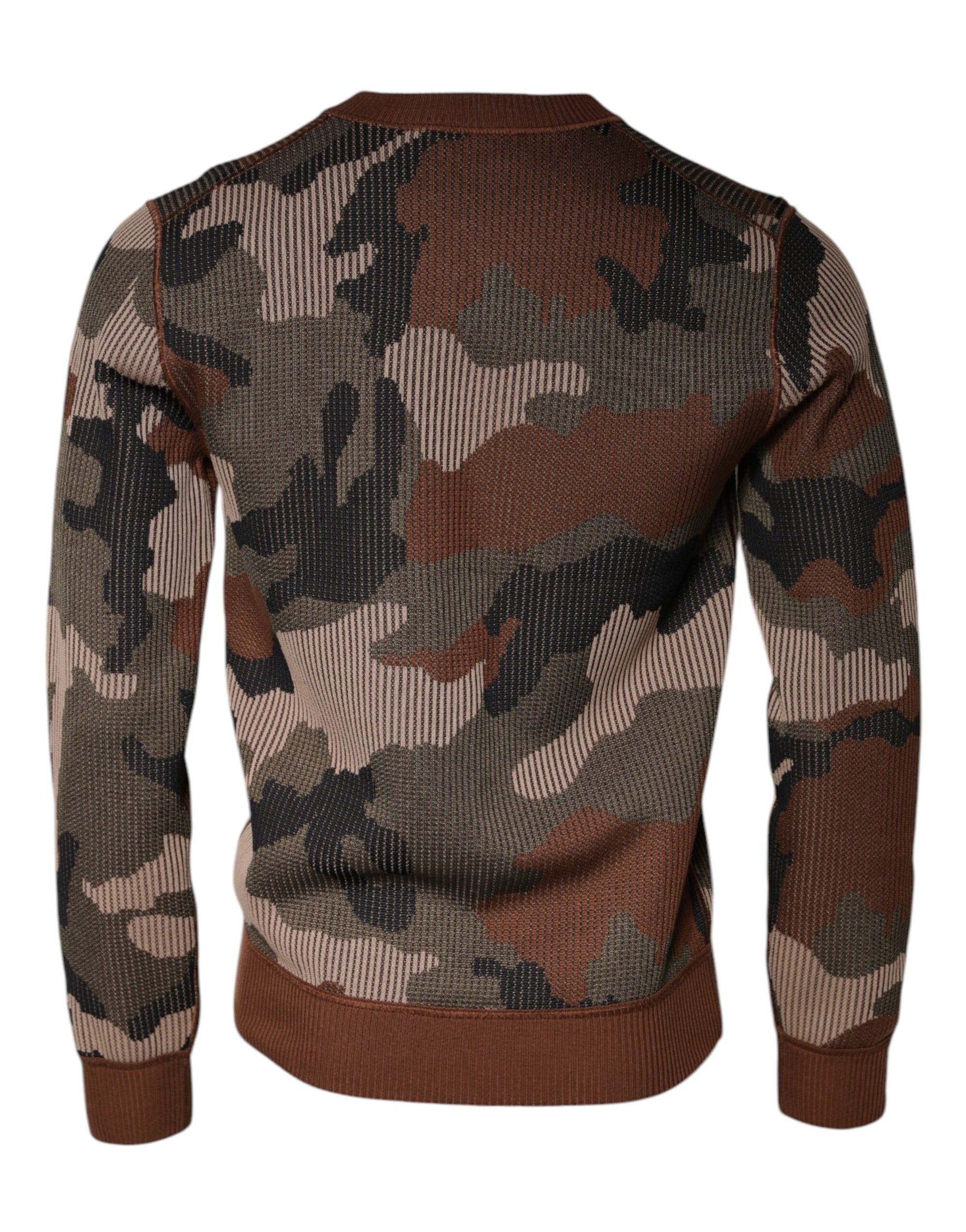 Dolce &amp; Gabbana Multicolor Camouflage Men Pullover Sweater
