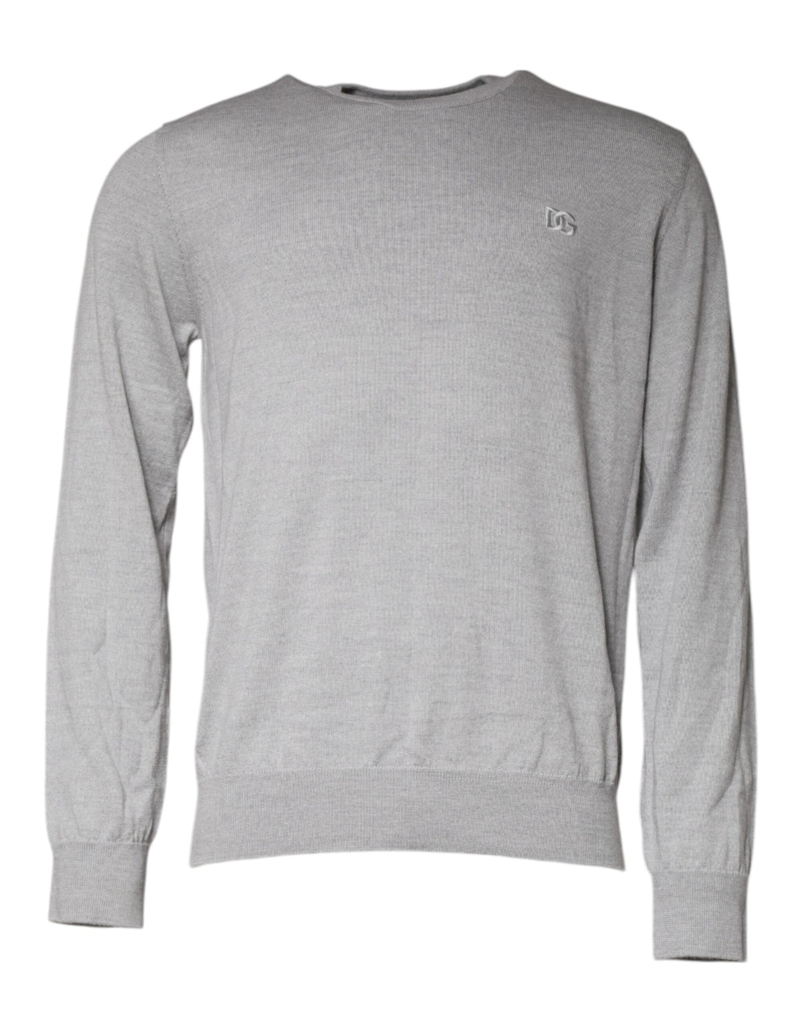 Dolce &amp; Gabbana Light Gray Wool Crew Neck Pullover Sweater