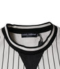 Dolce & Gabbana Black White Stripes Logo Sweatshirt Sweater