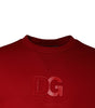Dolce & Gabbana Maroon DG Logo Cotton Sweatshirt Sweater