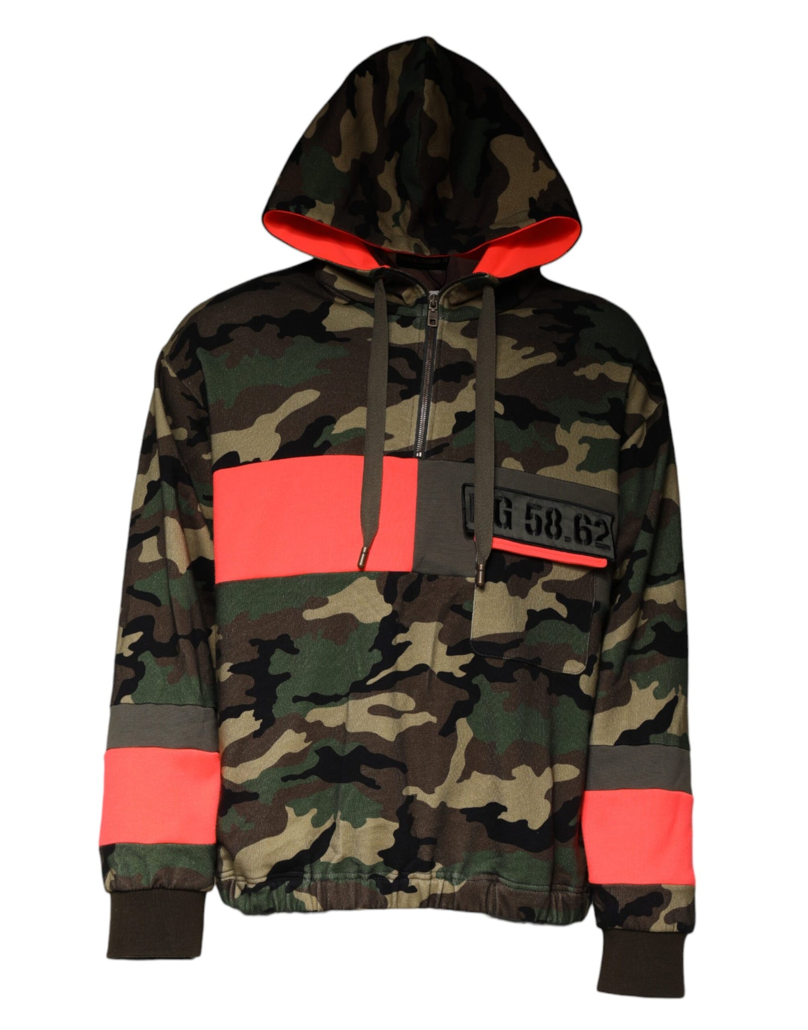 Dolce &amp; Gabbana Multicolor Camouflage Hooded Men Sweatshirt Sweater
