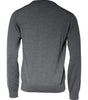 Dolce &amp; Gabbana Dark Gray Wool Crew Neck Pullover Sweater