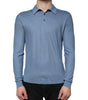 Dolce &amp; Gabbana Sky Blue Silk Collared Men Pullover Sweater