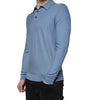 Dolce &amp; Gabbana Sky Blue Silk Collared Men Pullover Sweater