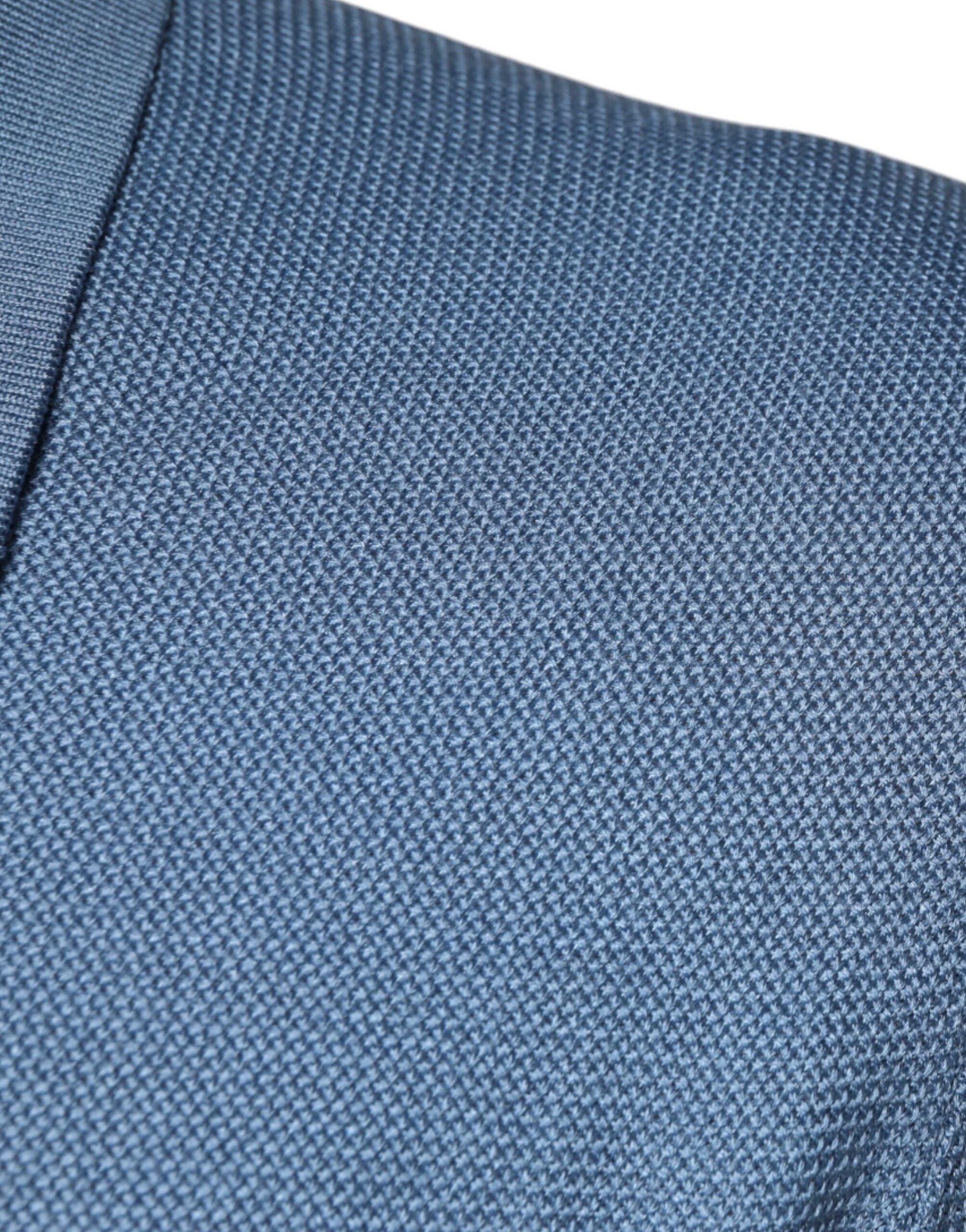 Dolce &amp; Gabbana Sky Blue Silk Collared Men Pullover Sweater