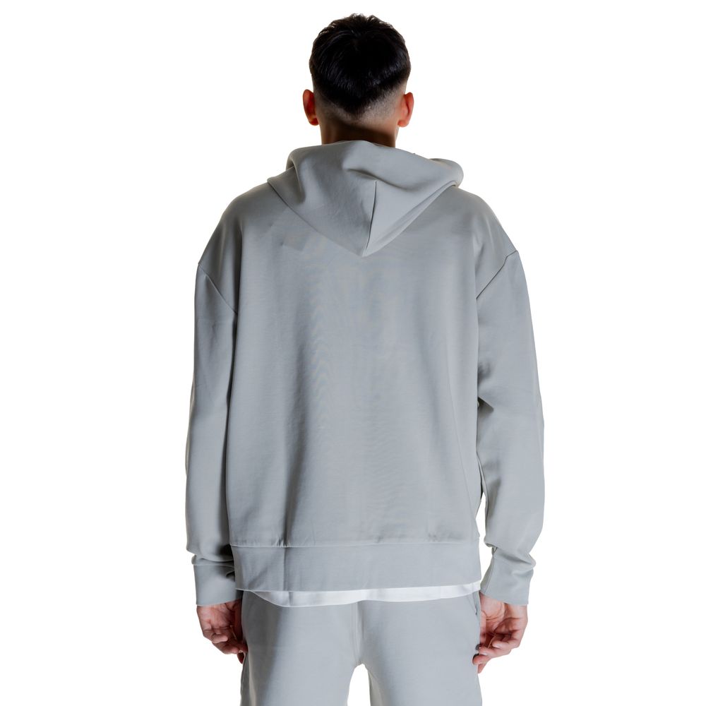 Sweat à capuche en coton gris Calvin Klein