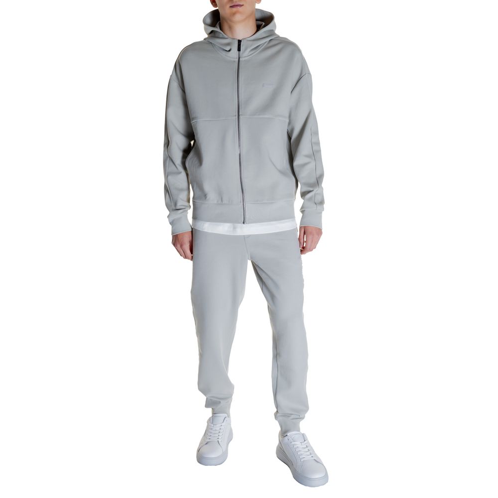 Sweat à capuche en coton gris Calvin Klein