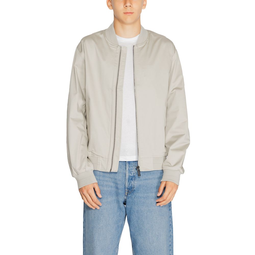 Vestes et manteaux en coton biologique gris Calvin Klein