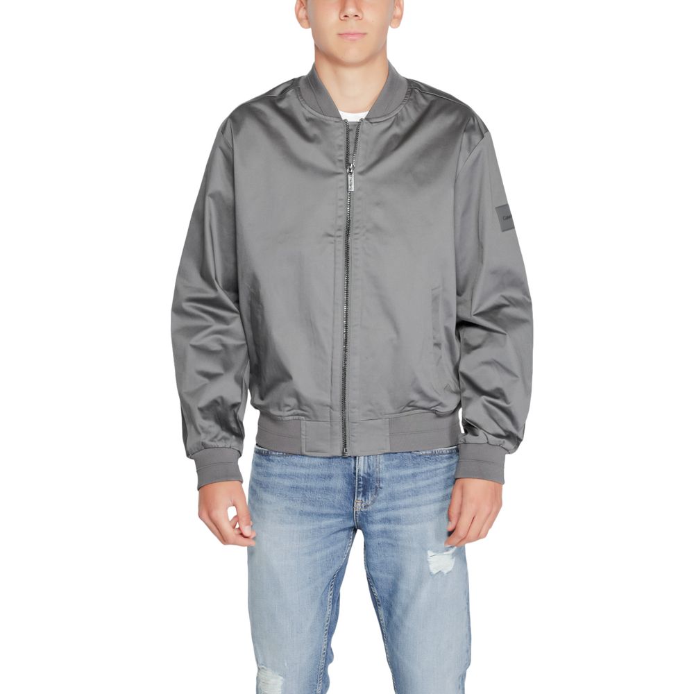 Vestes et manteaux en coton biologique gris Calvin Klein