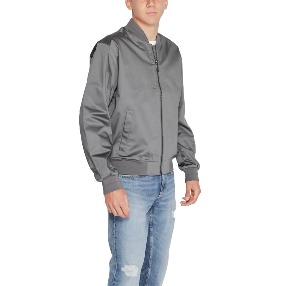 Vestes et manteaux en coton biologique gris Calvin Klein