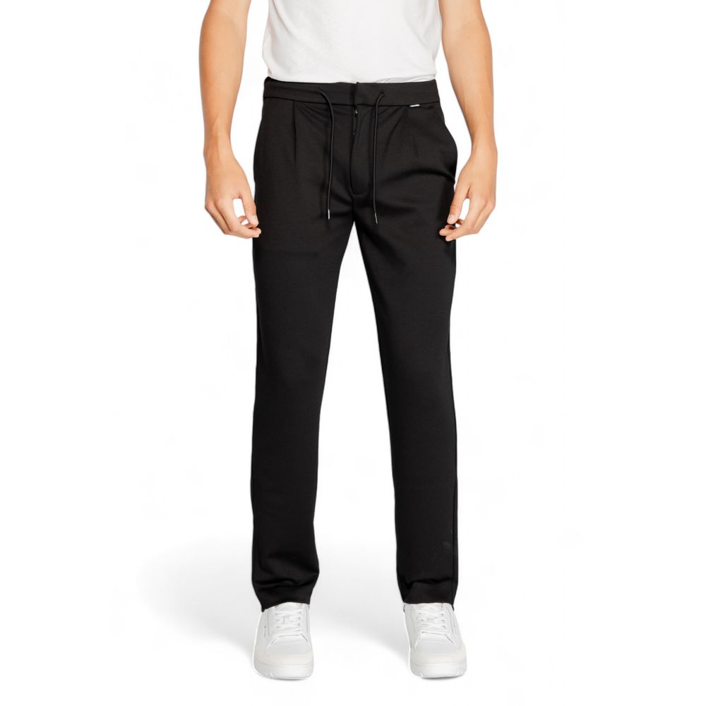 Pantalon noir en polyester recyclé Calvin Klein