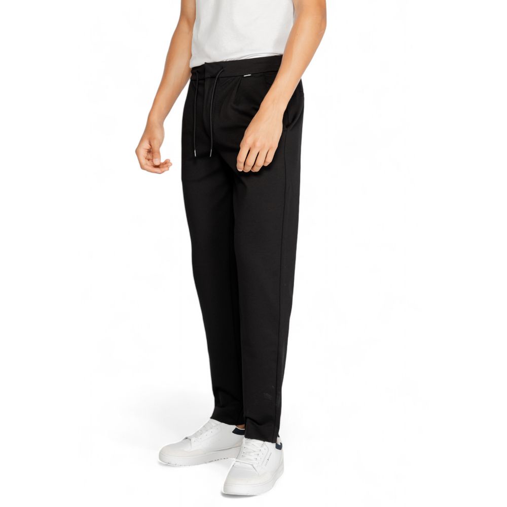 Pantalon noir en polyester recyclé Calvin Klein