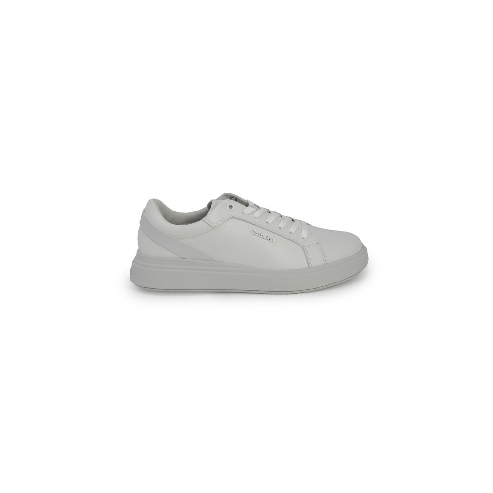Baskets en cuir gris Calvin Klein