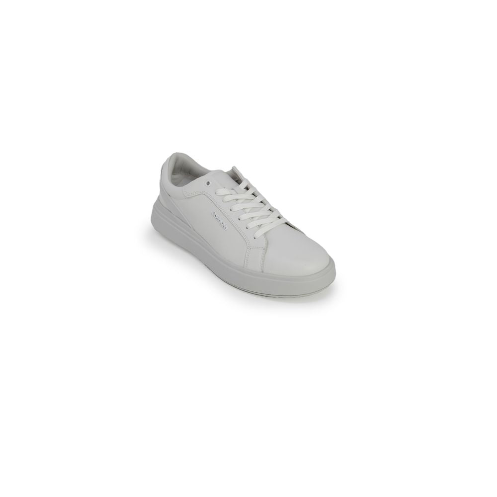 Baskets en cuir gris Calvin Klein