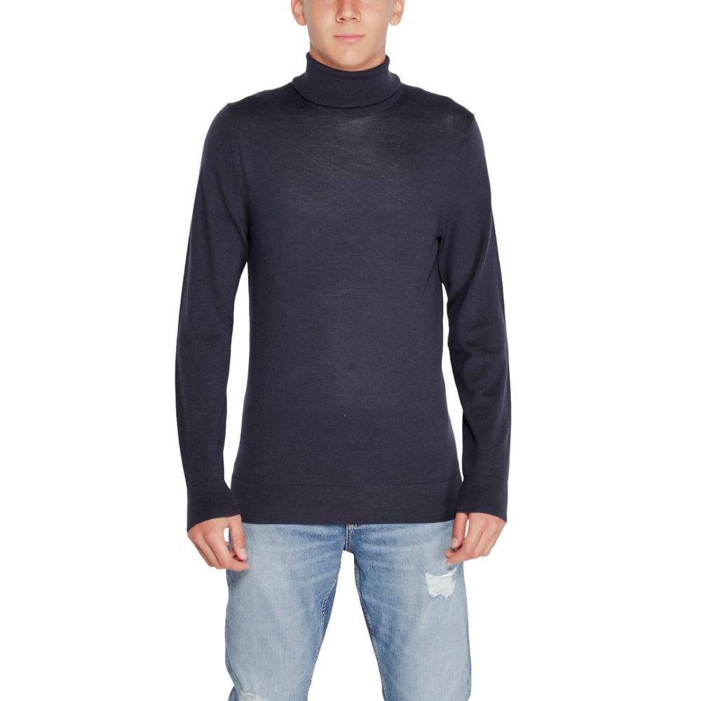Col roulé en laine bleu Calvin Klein
