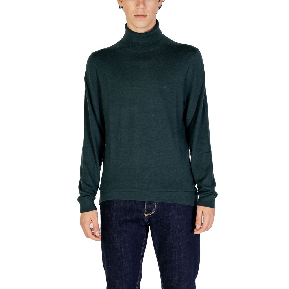 Col roulé en laine verte Calvin Klein