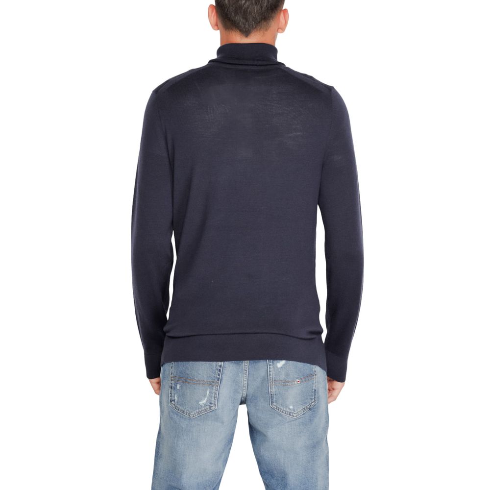 Col roulé en laine bleu Calvin Klein