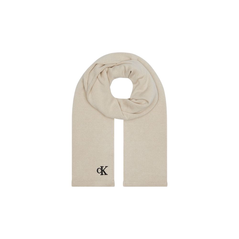 Écharpe en coton beige Calvin Klein