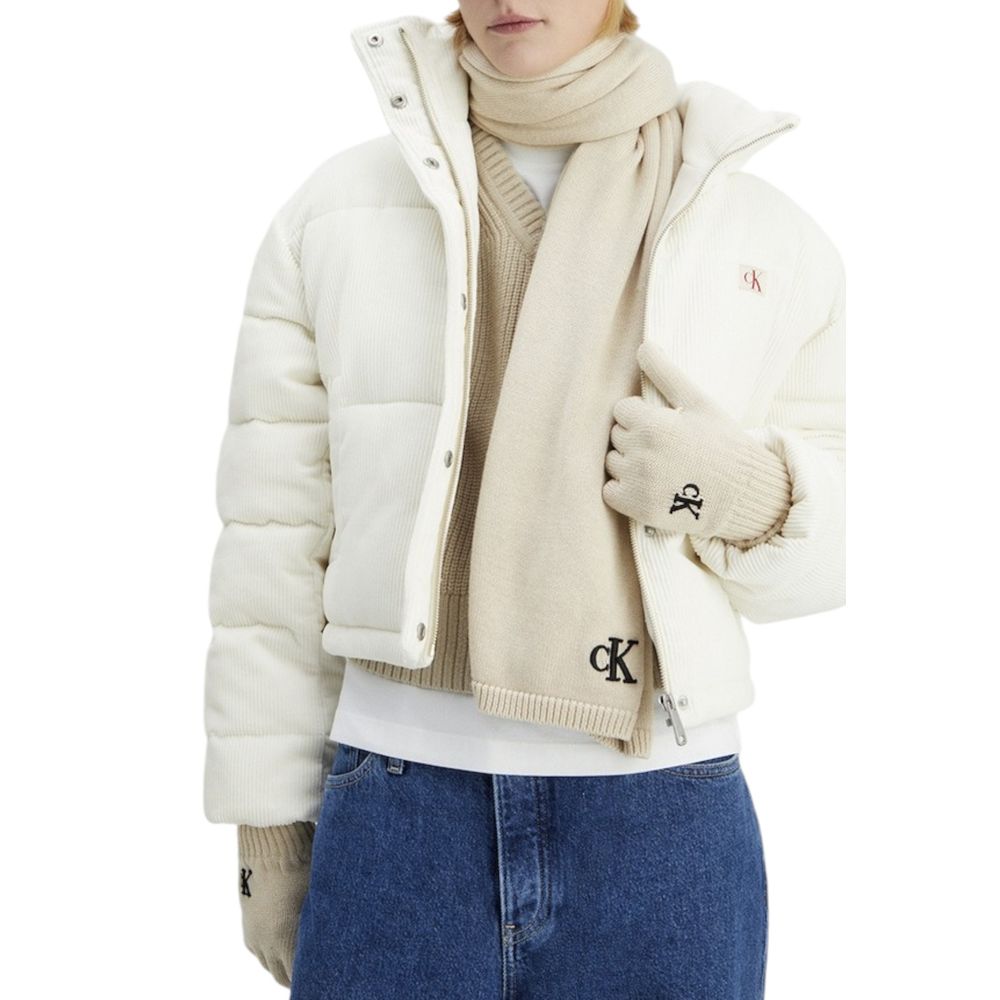 Écharpe en coton beige Calvin Klein