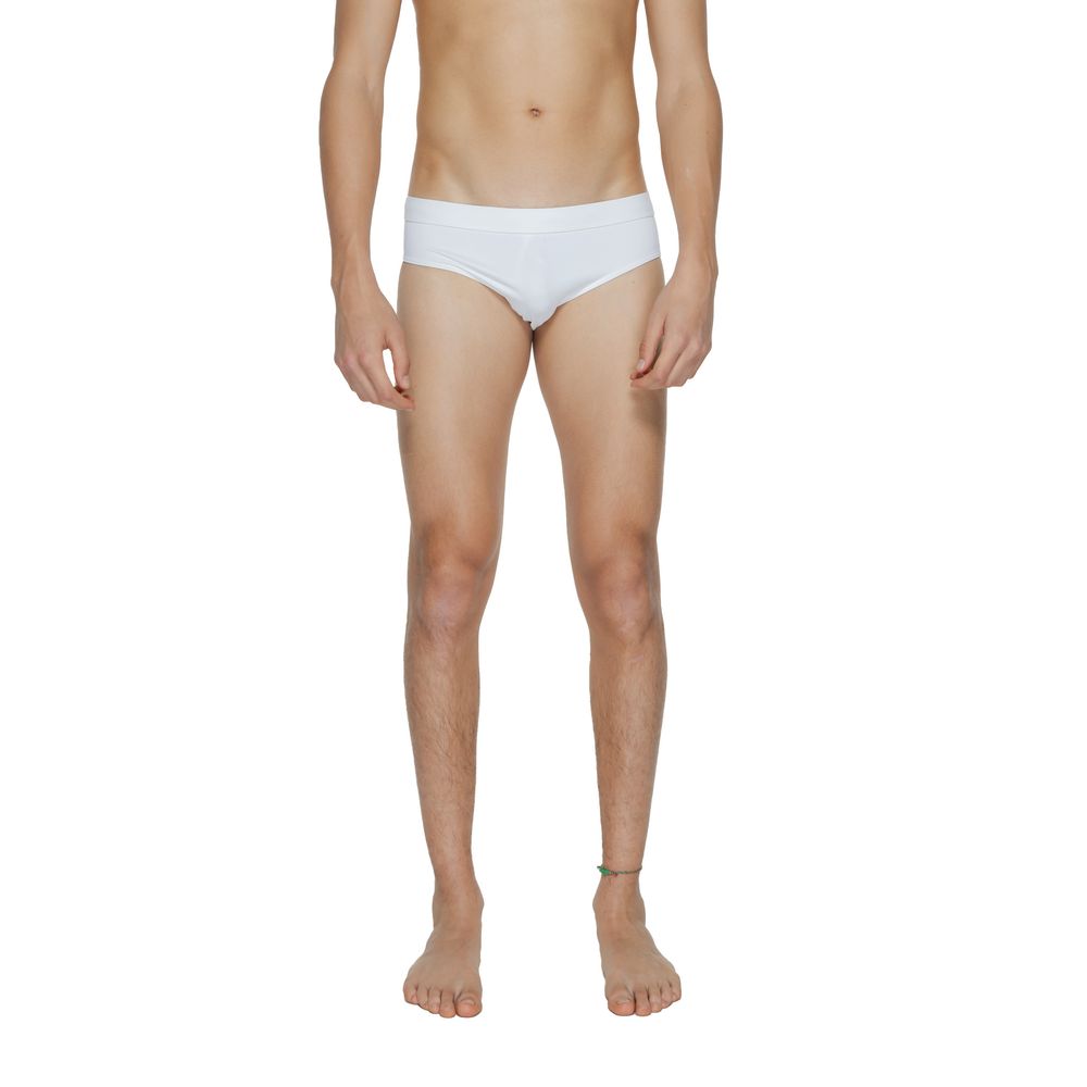 Slip de bain Calvin Klein en polyamide blanc