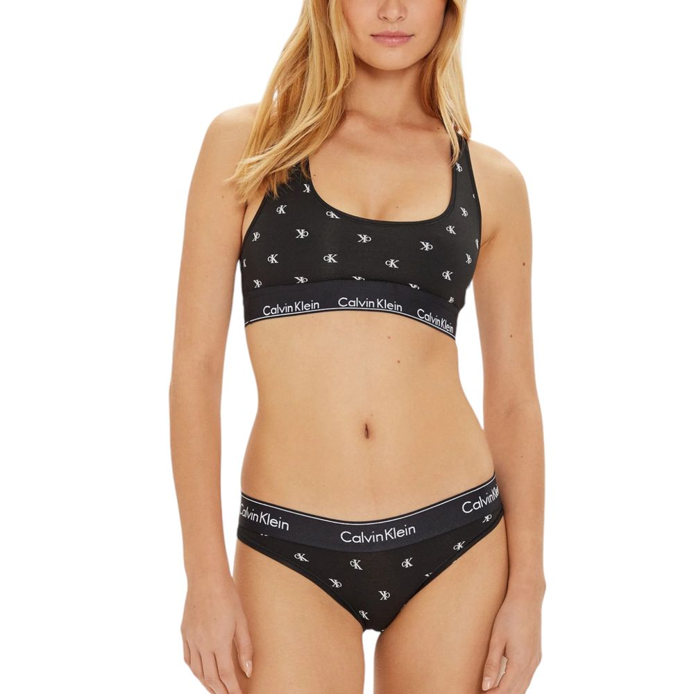 Calvin Klein Underwear Black And White Cotton Bra