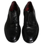 Dolce & Gabbana Black Leather Derby Wingtip Formal Shoes