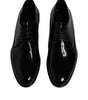 Dolce & Gabbana Black Patent Leather Derby Formal Dress Shoes