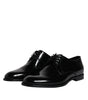 Dolce & Gabbana Black Patent Leather Derby Formal Dress Shoes