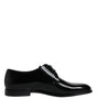 Dolce & Gabbana Black Patent Leather Derby Formal Dress Shoes