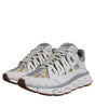 Versace White Trigreca Barocco Print Low Top Sneakers Shoes