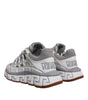 Versace White Trigreca Barocco Print Low Top Sneakers Shoes