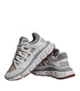 Versace White Trigreca Barocco Print Low Top Sneakers Shoes