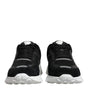 Versace Black Canvas Quad Fabric Medusa Low Top Sneaker Shoes