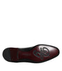 Dolce & Gabbana Black Leather Lace Up Men Derby Formal Shoes