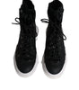 Dolce & Gabbana Black Nylon Galileo High Top Sneakers Shoes