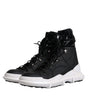 Dolce & Gabbana Black Nylon Galileo High Top Sneakers Shoes
