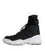 Dolce & Gabbana Black Nylon Galileo High Top Sneakers Shoes