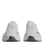 Dolce & Gabbana White Silver DAYMASTER Leather Sneakers Shoes