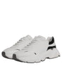 Dolce & Gabbana White Silver DAYMASTER Leather Sneakers Shoes