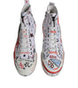 Dolce & Gabbana White Cotton Graffiti High Top Sneaker Shoes