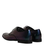 Dolce & Gabbana Peacock Patent Leather Derby Men Dress Shoes