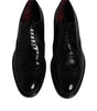 Dolce & Gabbana Black Leather Derby Wingtip Formal Shoes