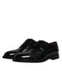 Dolce & Gabbana Black Leather Derby Wingtip Formal Shoes